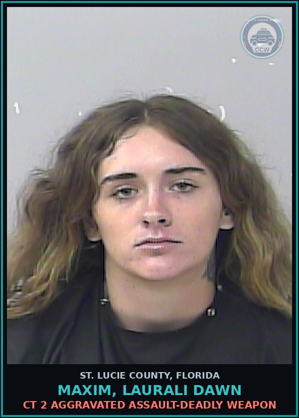 Booking mugshot of Maxim, Laurali Dawn in St. Lucie County