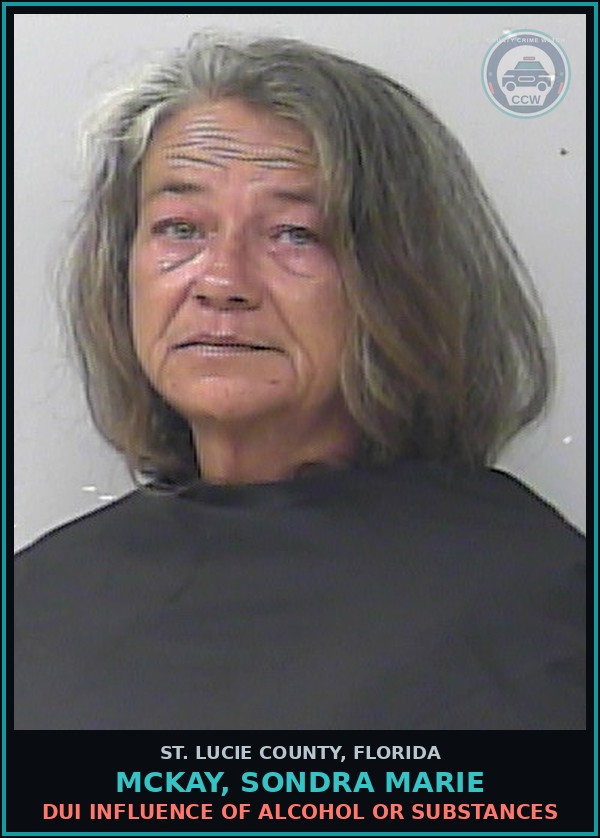Booking mugshot of Mckay, Sondra Marie in St. Lucie County
