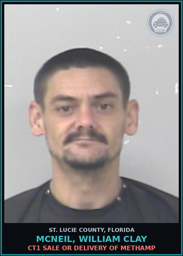 Booking mugshot of Mcneil, William Clay in St. Lucie County