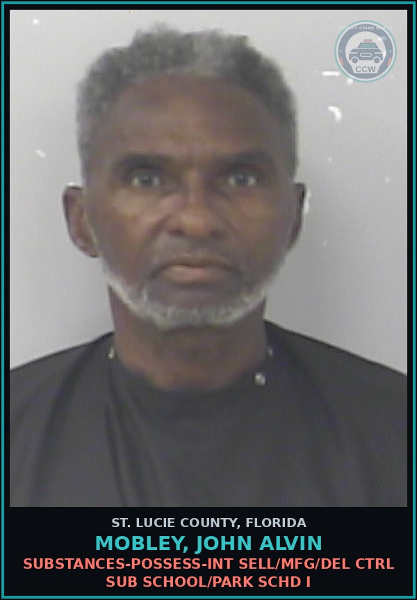 Booking mugshot of Mobley, John Alvin in St. Lucie County