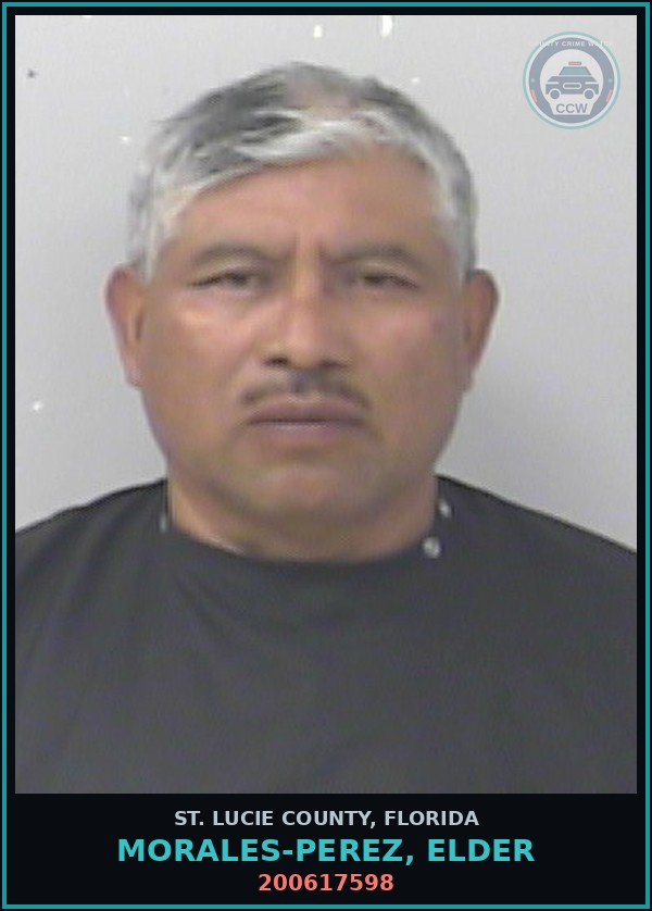 Booking mugshot of Morales-perez, Elder in St. Lucie County