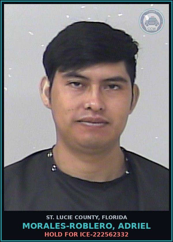 Booking mugshot of Morales-roblero, Adriel in St. Lucie County