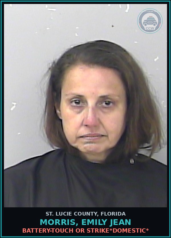 Booking mugshot of Morris, Emily Jean in St. Lucie County