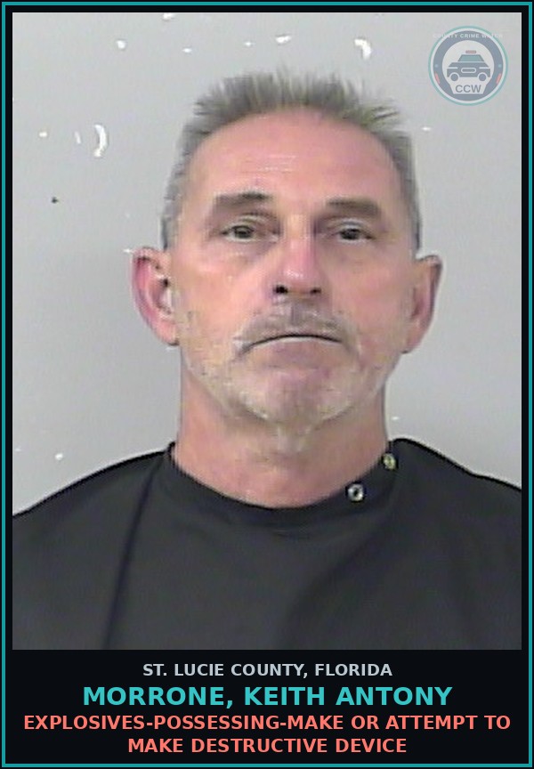 Booking mugshot of Morrone, Keith Antony in St. Lucie County