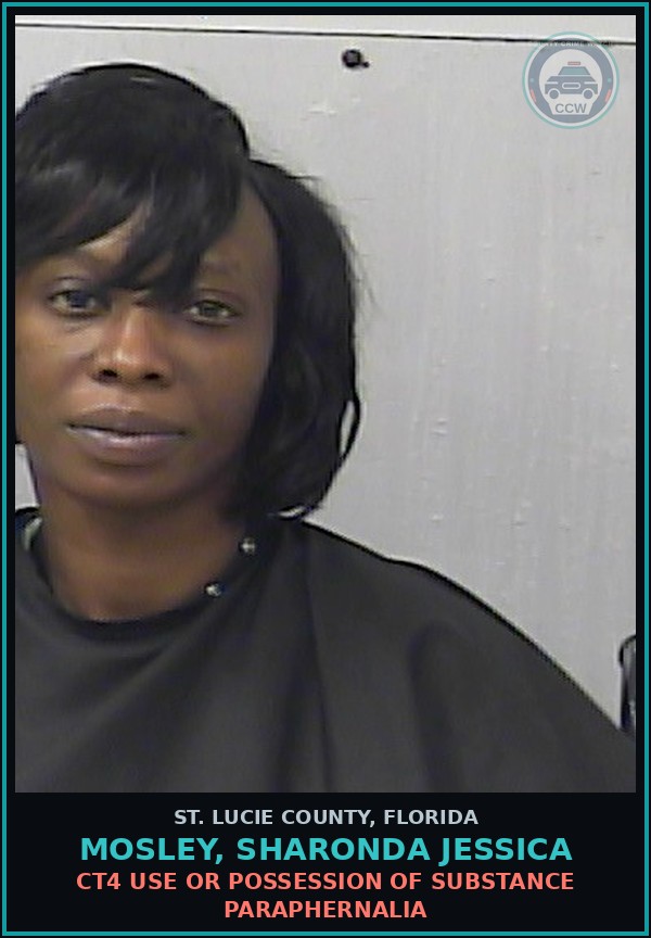 Booking mugshot of Mosley, Sharonda Jessica in St. Lucie County