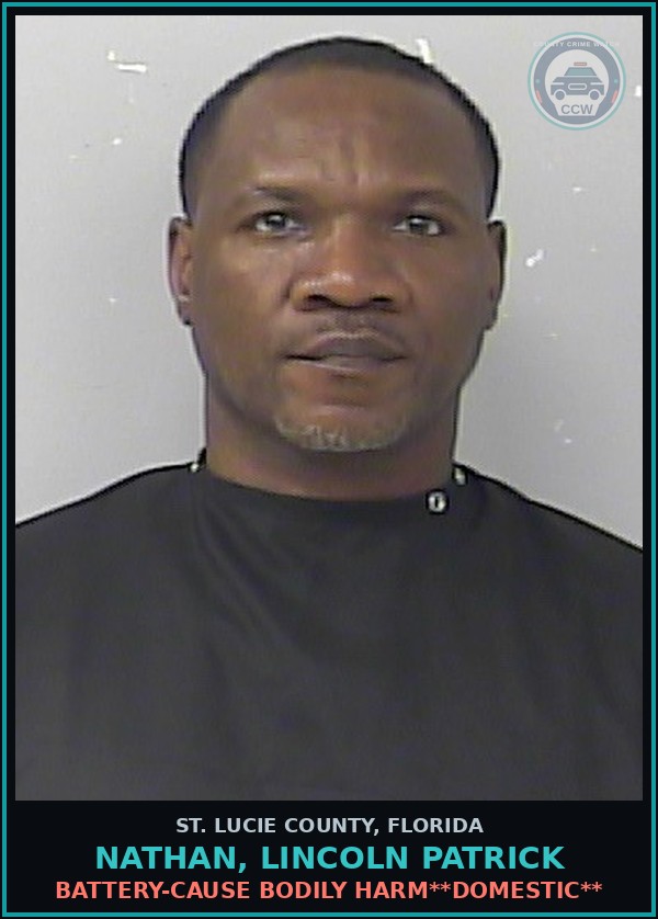 Booking mugshot of Nathan, Lincoln Patrick in St. Lucie County