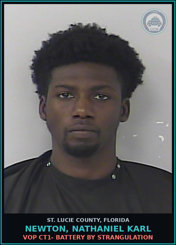 Booking mugshot of Newton, Nathaniel Karl in St. Lucie County