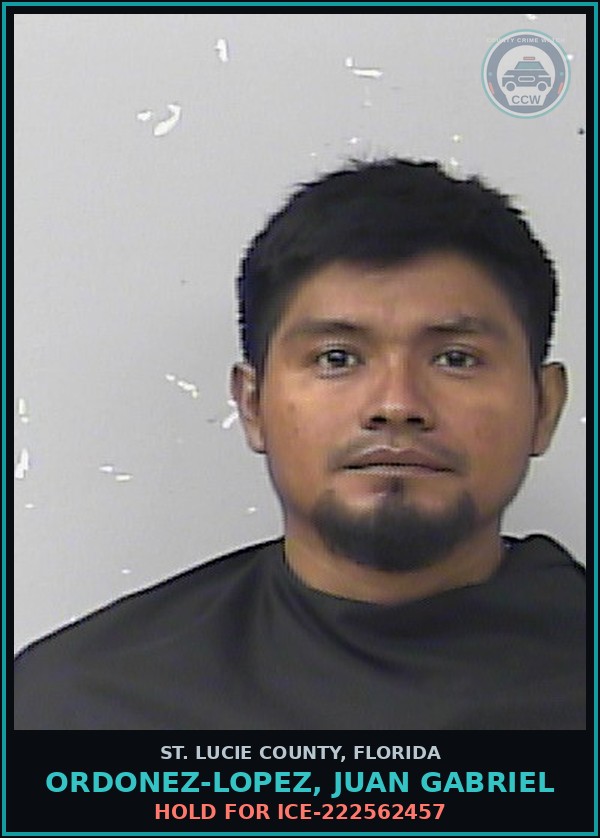 Booking mugshot of Ordonez-lopez, Juan Gabriel in St. Lucie County