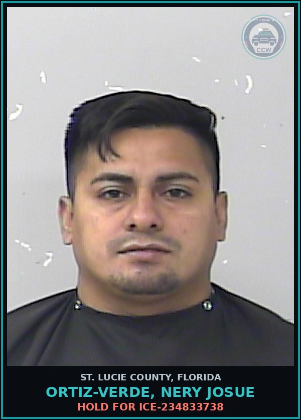 Booking mugshot of Ortiz-verde, Nery Josue in St. Lucie County