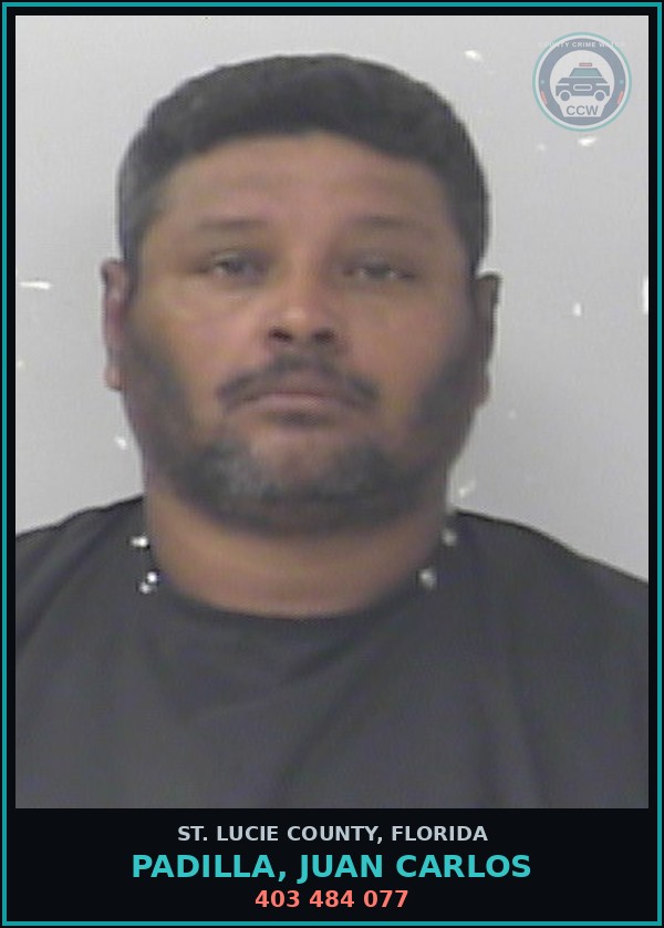 Booking mugshot of Padilla, Juan Carlos in St. Lucie County