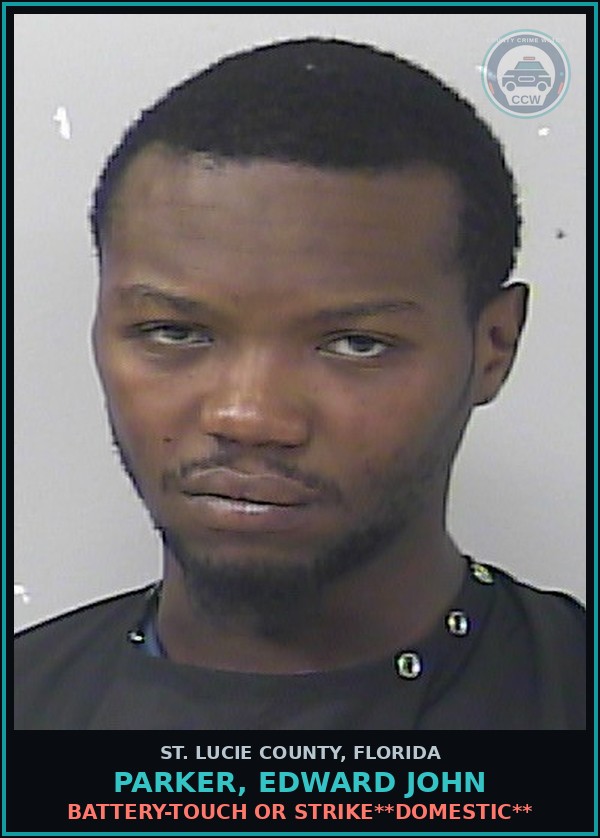 Booking mugshot of Parker, Edward John in St. Lucie County