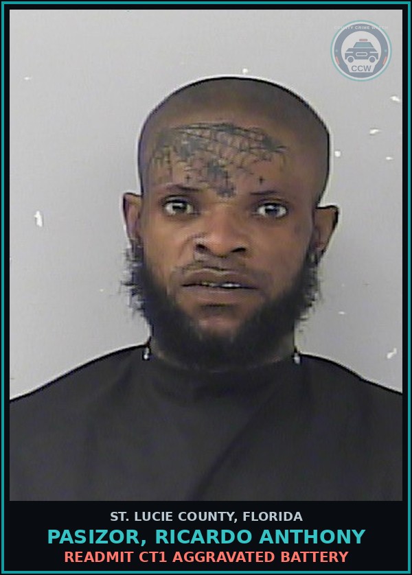 Booking mugshot of Pasizor, Ricardo Anthony in St. Lucie County