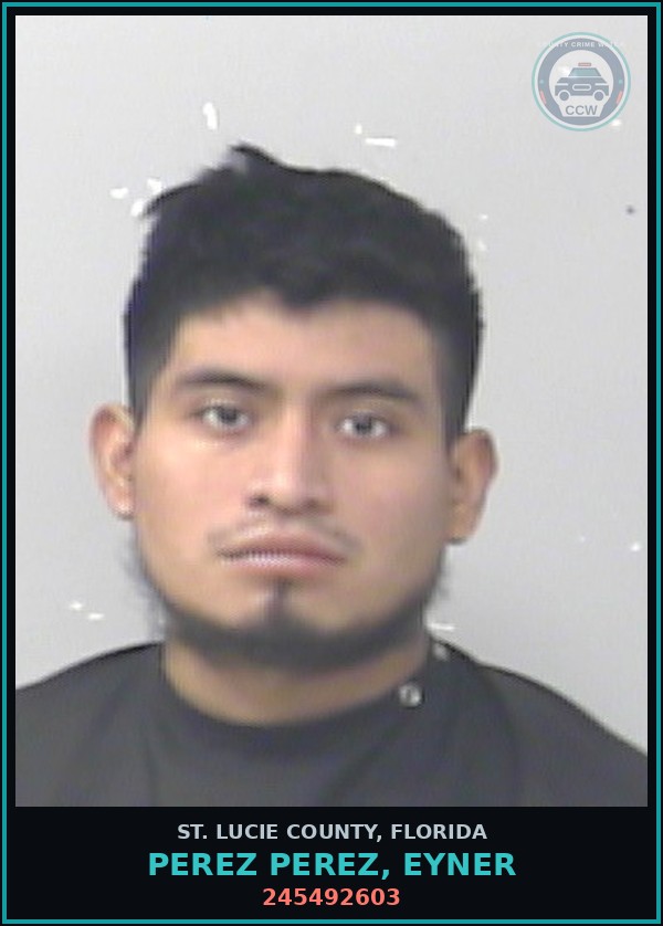 Booking mugshot of Perez Perez, Eyner in St. Lucie County