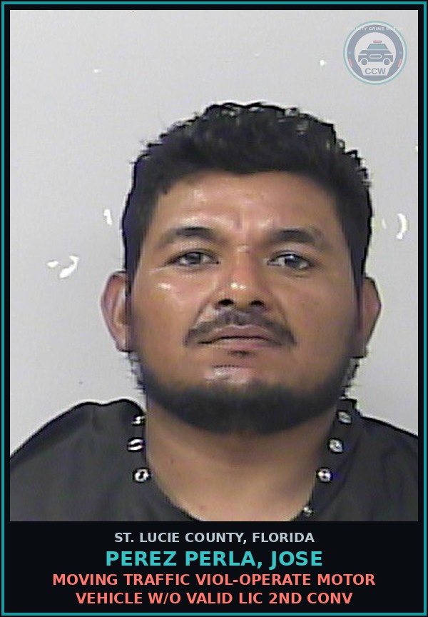 Booking mugshot of Perez Perla, Jose in St. Lucie County