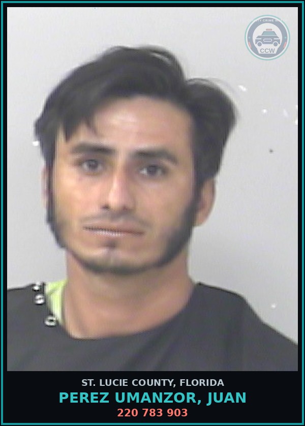 Booking mugshot of Perez Umanzor, Juan in St. Lucie County
