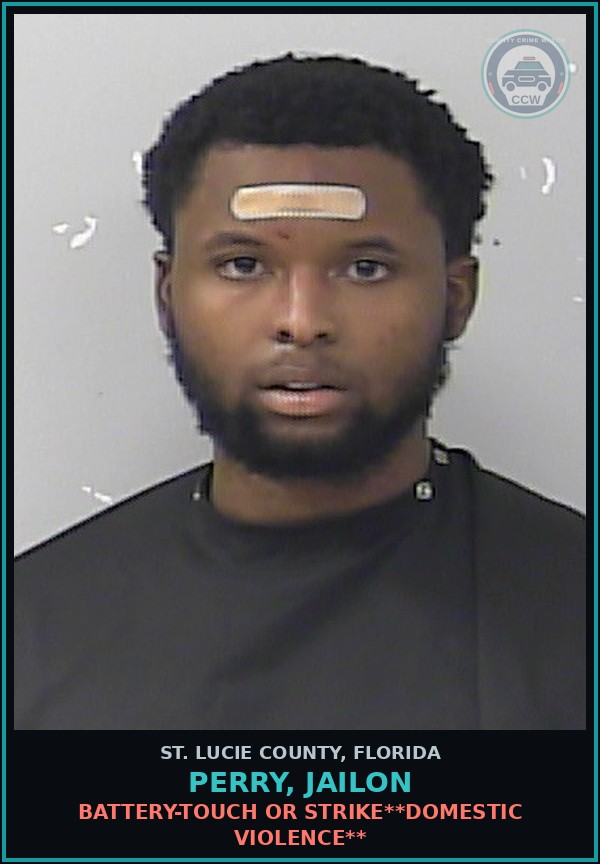 Booking mugshot of Perry, Jailon in St. Lucie County