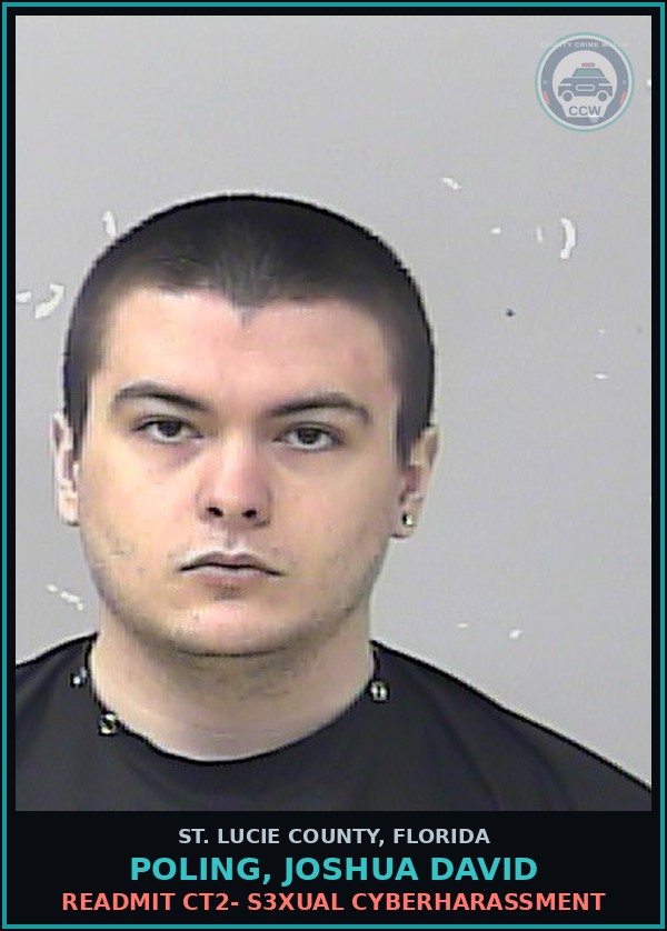 Booking mugshot of Poling, Joshua David in St. Lucie County