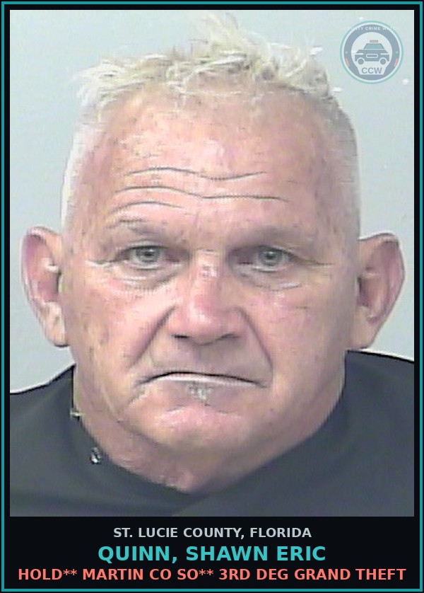 Booking mugshot of Quinn, Shawn Eric in St. Lucie County
