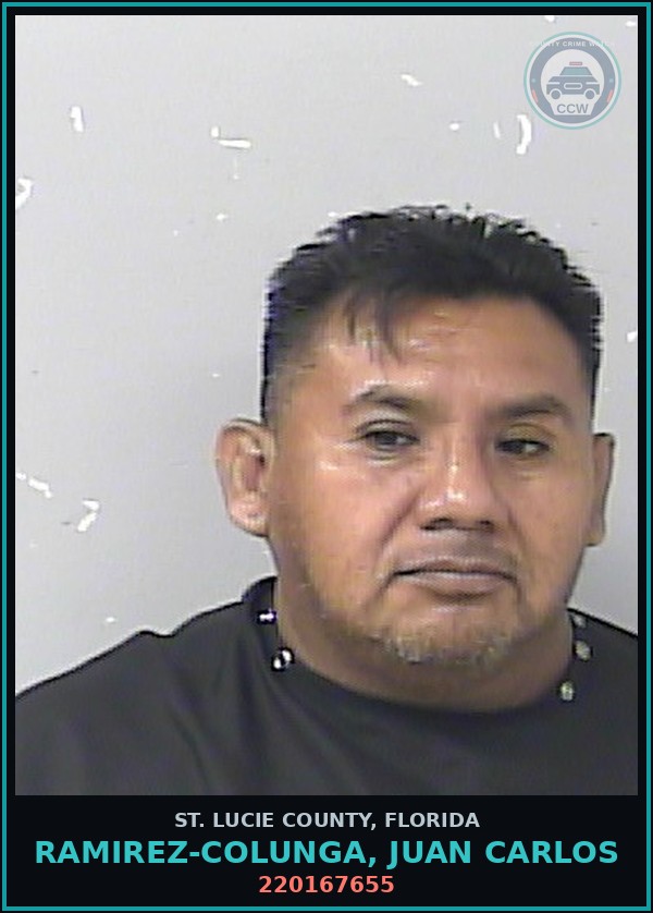 Booking mugshot of Ramirez-colunga, Juan Carlos in St. Lucie County