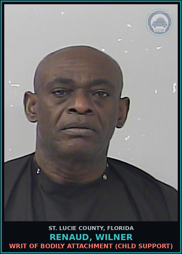 Booking mugshot of Renaud, Wilner in St. Lucie County