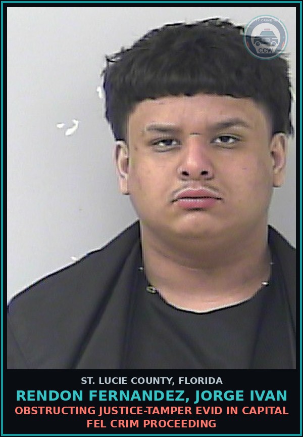 Booking mugshot of Rendon Fernandez, Jorge Ivan in St. Lucie County