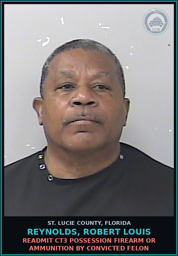 Booking mugshot of Reynolds, Robert Louis in St. Lucie County