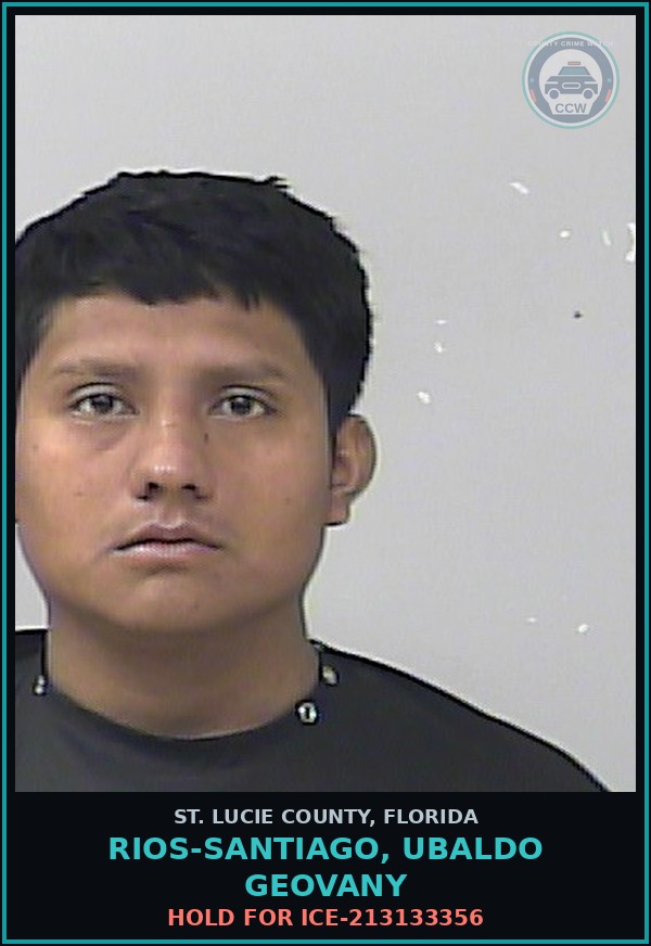 Booking mugshot of Rios-santiago, Ubaldo Geovany in St. Lucie County