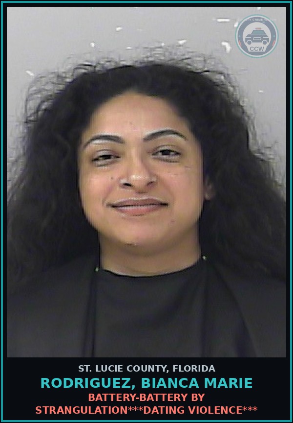 Booking mugshot of Rodriguez, Bianca Marie in St. Lucie County