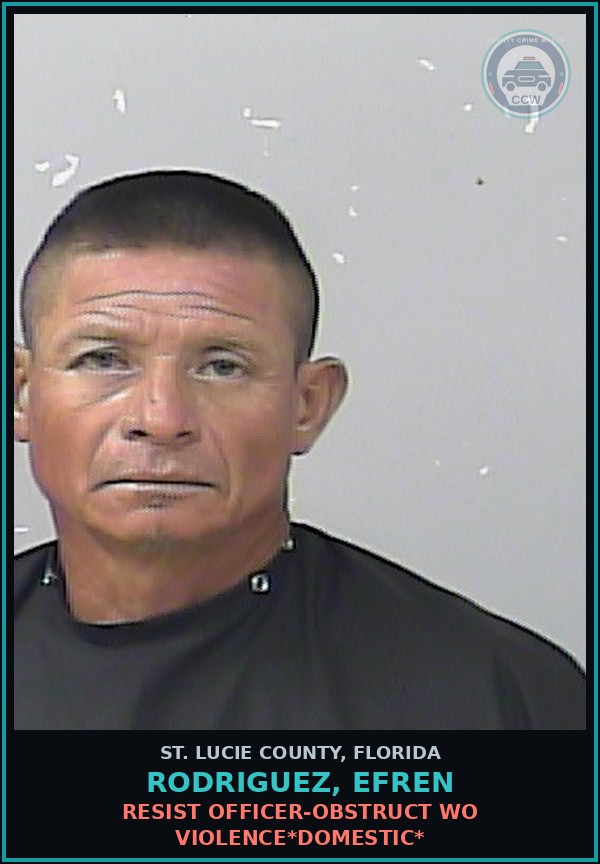 Booking mugshot of Rodriguez, Efren in St. Lucie County