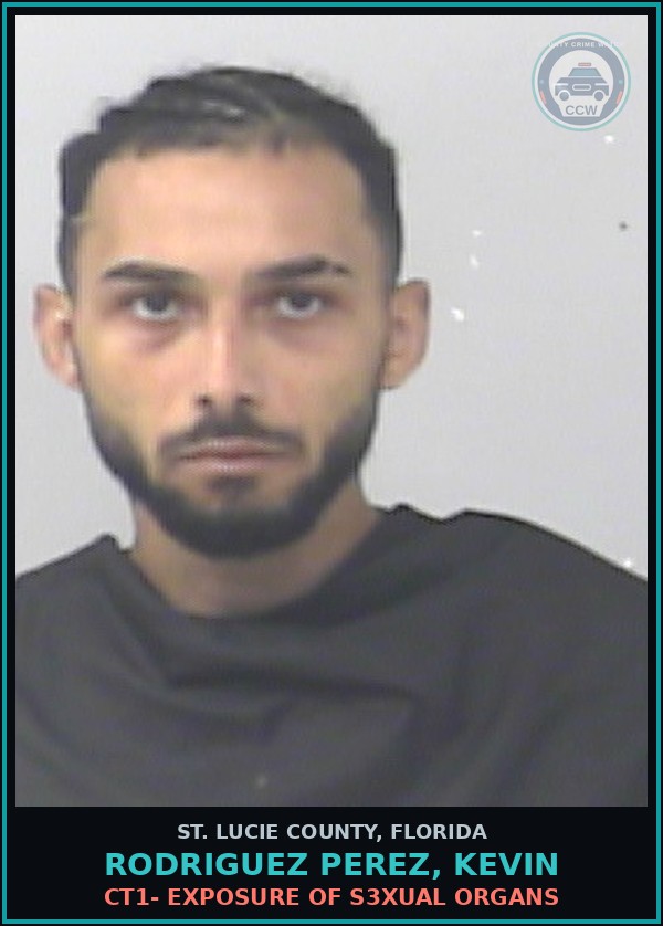 Booking mugshot of Rodriguez Perez, Kevin in St. Lucie County
