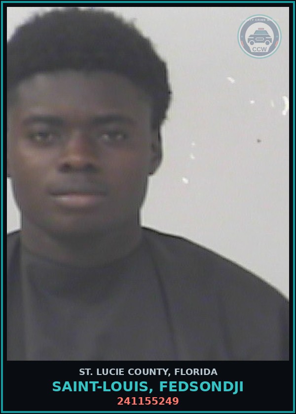 Booking mugshot of Saint-louis, Fedsondji in St. Lucie County