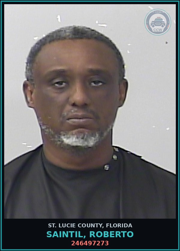 Booking mugshot of Saintil, Roberto in St. Lucie County