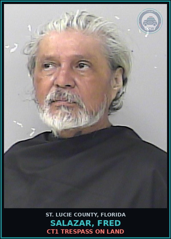 Booking mugshot of Salazar, Fred in St. Lucie County