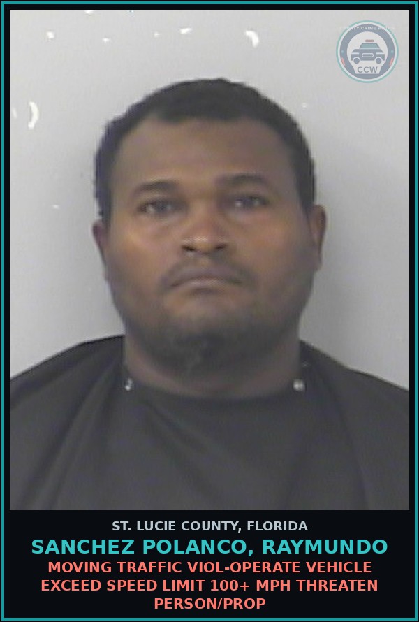 Booking mugshot of Sanchez Polanco, Raymundo in St. Lucie County