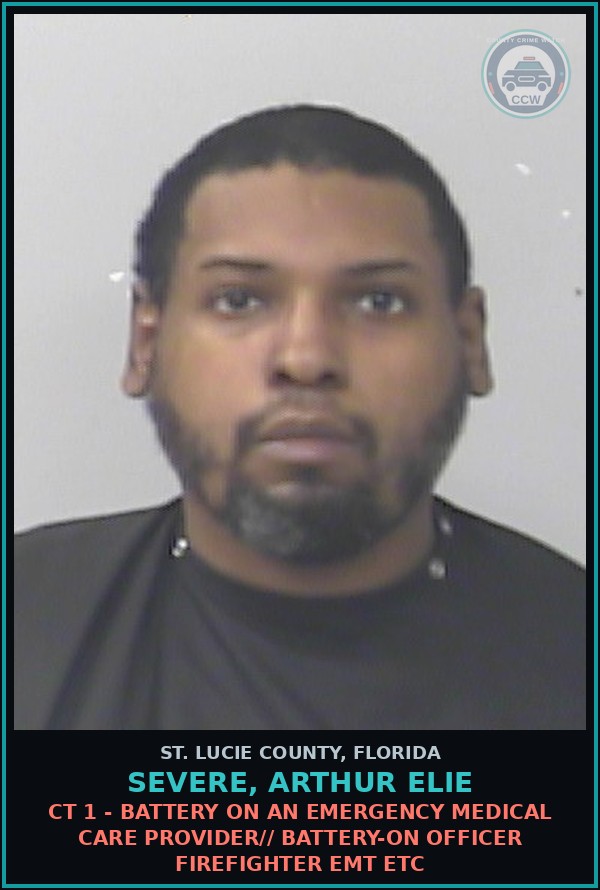Booking mugshot of Severe, Arthur Elie in St. Lucie County