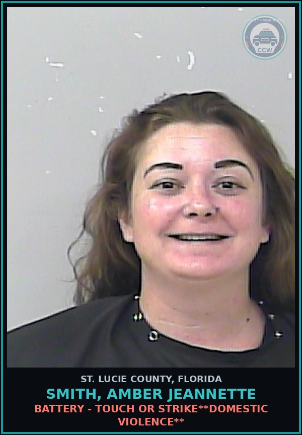 Booking mugshot of Smith, Amber Jeannette in St. Lucie County