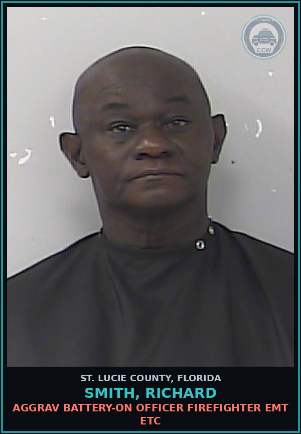 Booking mugshot of Smith, Richard in St. Lucie County