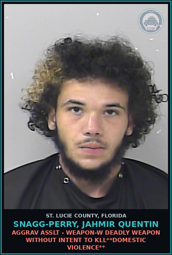 Booking mugshot of Snagg-perry, Jahmir Quentin in St. Lucie County