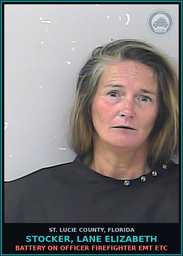 Booking mugshot of Stocker, Lane Elizabeth in St. Lucie County