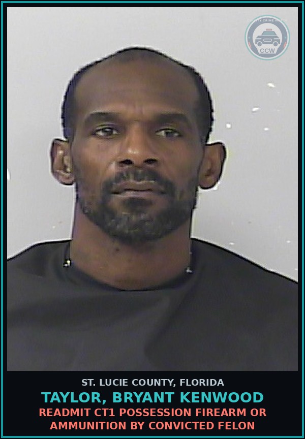Booking mugshot of Taylor, Bryant Kenwood in St. Lucie County