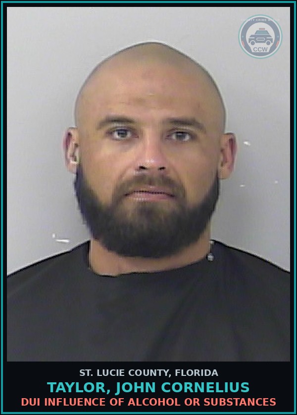 Booking mugshot of Taylor, John Cornelius in St. Lucie County