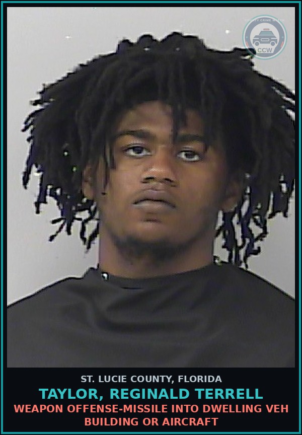 Booking mugshot of Taylor, Reginald Terrell in St. Lucie County