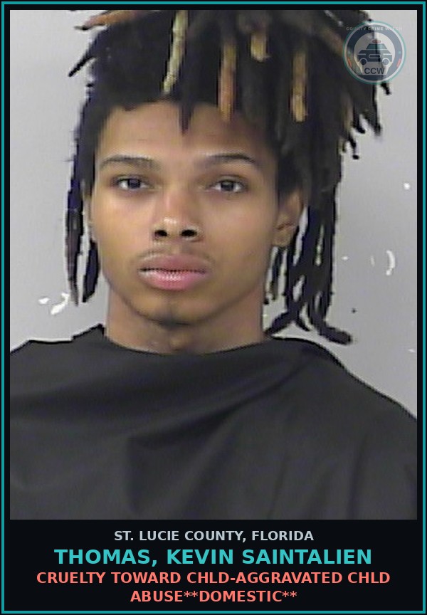 Booking mugshot of Thomas, Kevin Saintalien in St. Lucie County