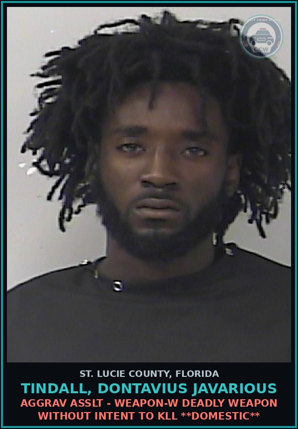Booking mugshot of Tindall, Dontavius Javarious in St. Lucie County