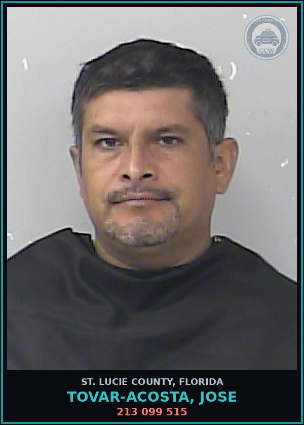 Booking mugshot of Tovar-acosta, Jose in St. Lucie County