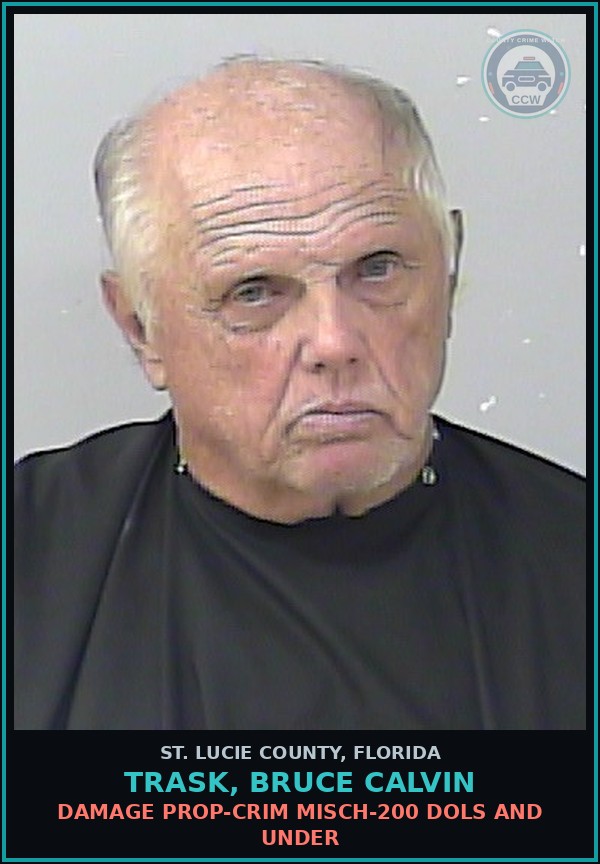 Booking mugshot of Trask, Bruce Calvin in St. Lucie County