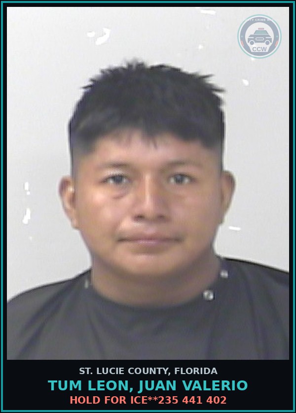 Booking mugshot of Tum Leon, Juan Valerio in St. Lucie County
