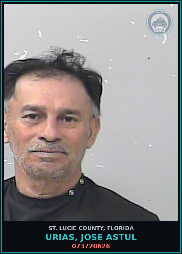 Booking mugshot of Urias, Jose Astul in St. Lucie County