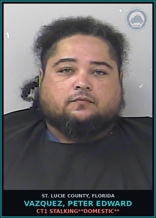 Booking mugshot of Vazquez, Peter Edward in St. Lucie County