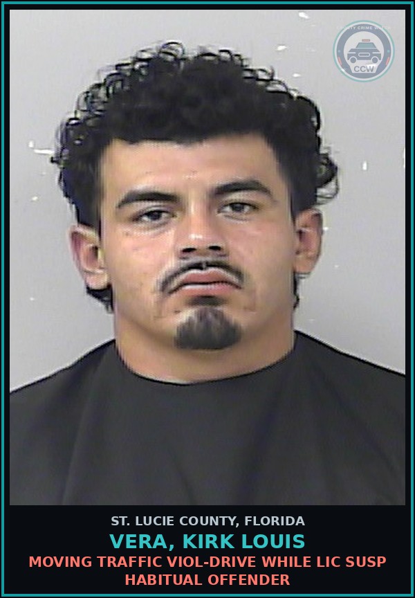 Booking mugshot of Vera, Kirk Louis in St. Lucie County